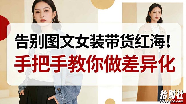 告别图文女装带货红海！手把手教你做差异化，新手也能弯道超车