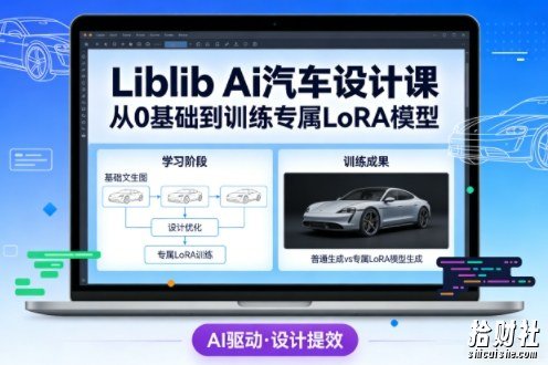 Liblib Ai汽车设计课，从0基础文生图，到教你训练专属设计和风格LoRA模型