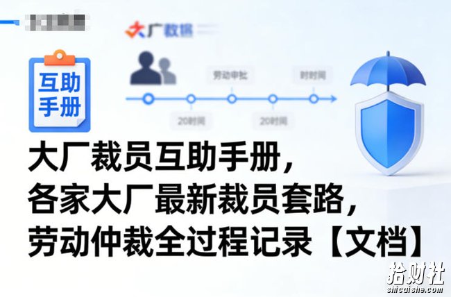 大厂裁员互助手册，各家大厂最新裁员套路，劳动仲裁全过程记录【文档】