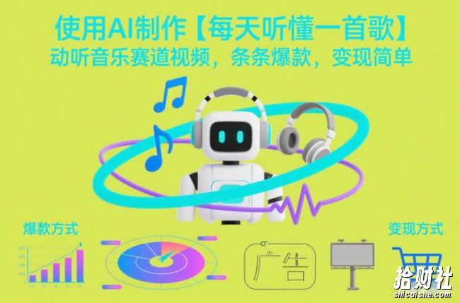 使用AI制作【每天听懂一首歌】动听音乐赛道视频，条条爆款，变现简单