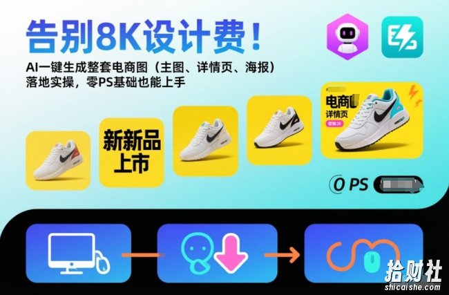 告别8K设计费!AI一键生成整套电商图(主图、详情页、海报)落地实操,零PS基础也能上手