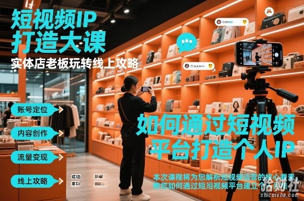 短视频ip打造大课,实体店老板玩转线上攻略