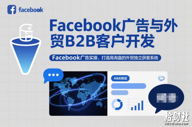 Facebook广告与外贸B2B客户开发,Facebook广告实操,打造高询盘的外贸独立获客系统