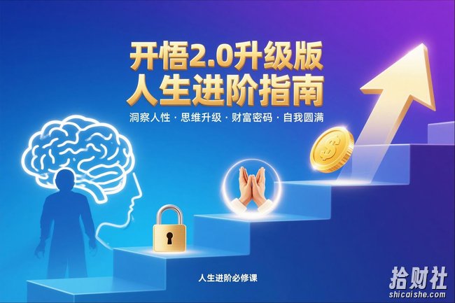 开悟2.0升级版人生进阶指南,洞察人性-思维升级-财富密码-自我圆满