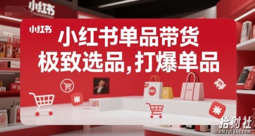 小红书单品带货，极致选品，打爆单品（更新）