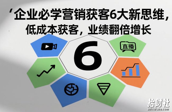 企业必学营销获客6大新思维,低成本获客,业绩翻倍增长