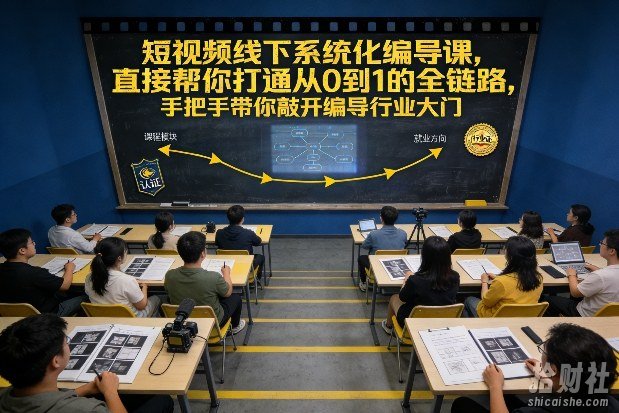 短视频线下系统化编导课,直接帮你打通从0到1的全链路,手把手带你敲开编导行业大门