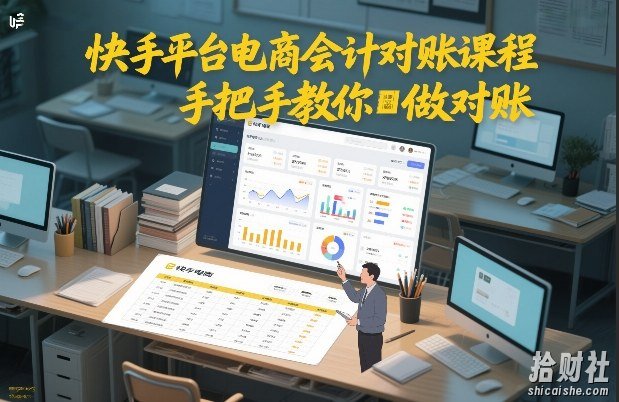 快手平台电商会计对账课程,手把手教你做对账