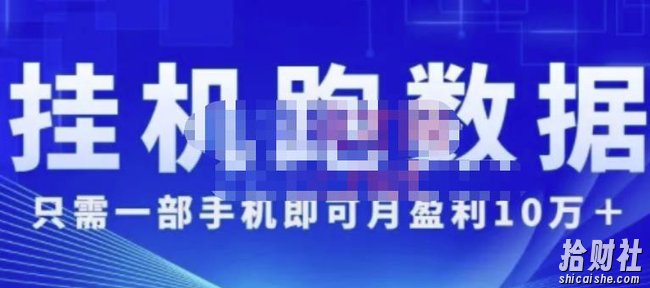 猎人电商:挂JI跑数据,只需一部手即机可月盈利10万+(内玩部法)价值4988元