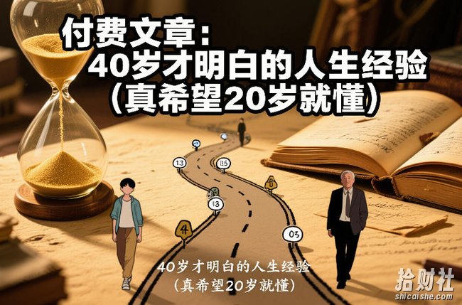 付费文章：40岁才明白的人生经验（真希望20岁就懂）