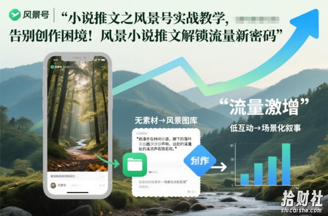 小说推文之风景号实战教学,告别创作困境!风景小说推文解锁流量新密码