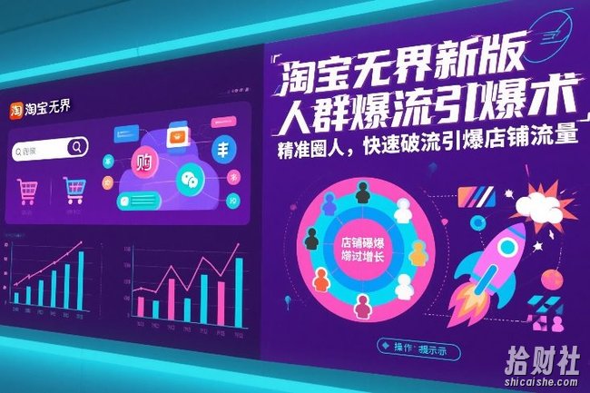 淘宝无界新版人群爆流引爆术,精准圈人,快速破流引爆店铺流量