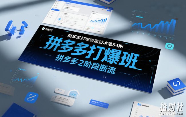 拼多多打爆班原创技术第54期,拼多多2阶段断流
