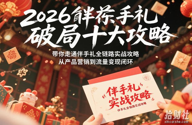 2026伴手礼破局十大攻略,带你走通伴手礼全链路实战攻略,从产品营销到流量变现闭环