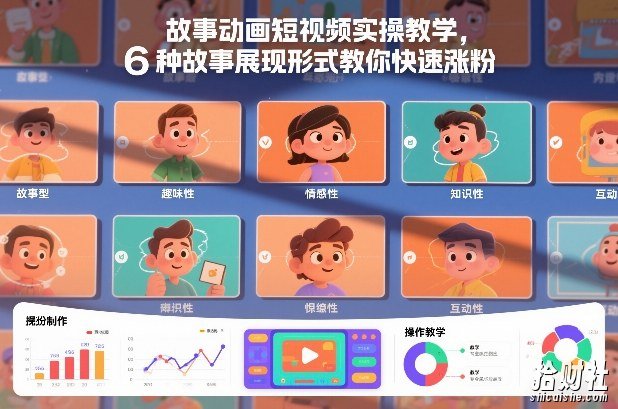 故事动画短视频实操教学，6种故事展现形式教你快速涨粉