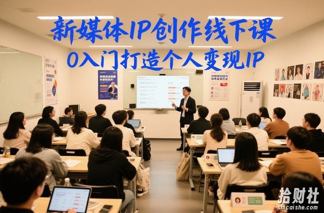 新媒体IP创作线下课,0入门打造个人变现IP