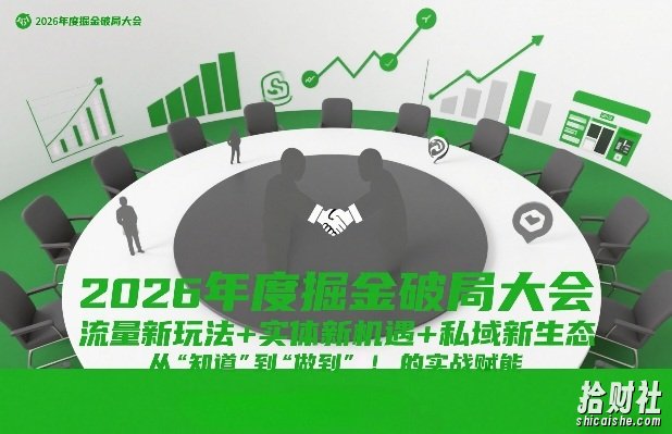 2026年度掘金破局大会,流量新玩法+实体新机遇+私域新生态,从“知道”到“做到”的实战赋能