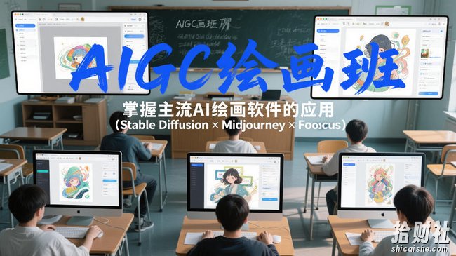 AIGC绘画班,掌握主流Ai绘画软件的应用(Stable Diffusion x Midjourney x Fooocus)