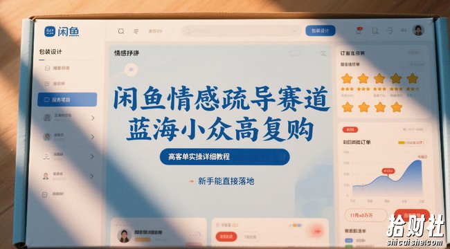 闲鱼情感疏导赛道，蓝海小众高复购，高客单实操详细教程，新手能直接落地