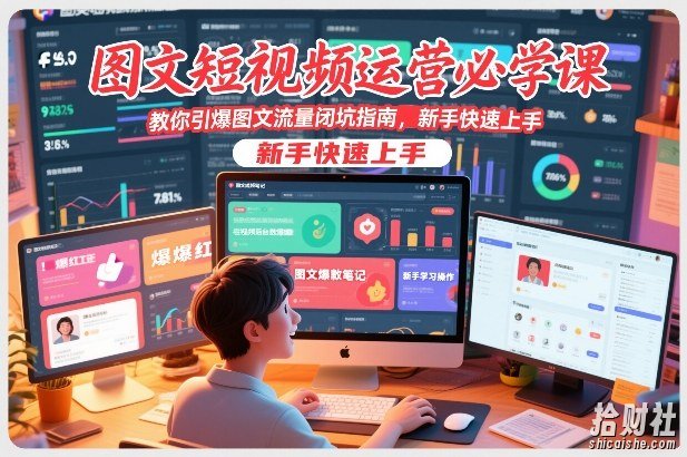 图文短视频运营必学课,教你引爆图文流量闭坑指南,新手快速上手