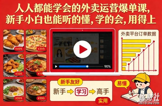 人人都能学会的外卖运营爆单课,新手小白也能听的懂,学的会,用得上