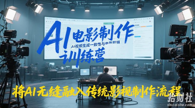 AI电影制作训练营,掌握AI视频生成一致性与电影剪辑,将AI无缝融入传统影视制作流程