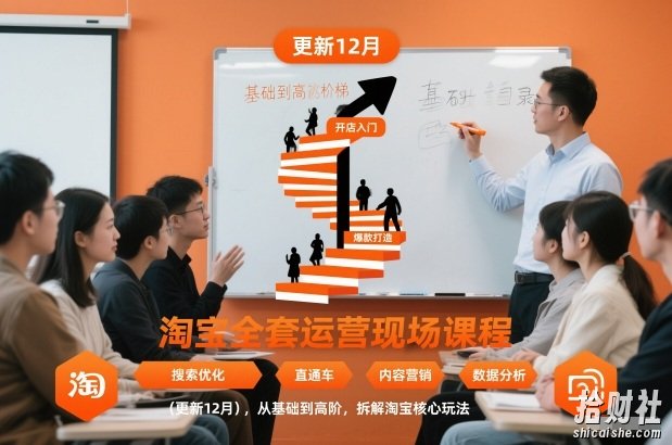 淘宝全套运营现场课程(更新26年1月),从基础到高阶,拆解淘宝核心玩法
