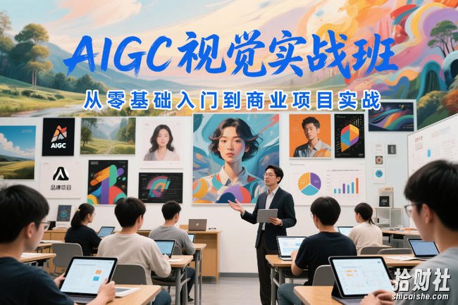 AIGC视觉实战班,从零基础入门到商业项目实战