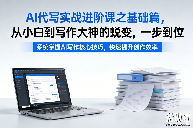 AI代写实战进阶课之基础篇,从小白到写作大神的蜕变,一步到位【揭秘】