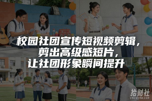 校园社团宣传短视频剪辑,剪出高级感短片,让社团形象瞬间提升