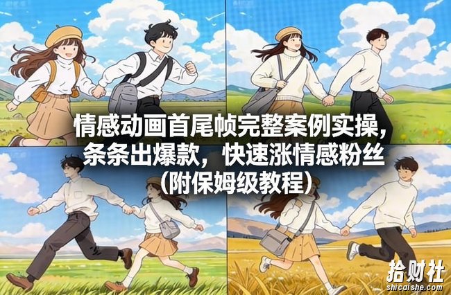 情感动画首尾帧完整案例实操，条条出爆款，快速涨情感粉丝（附保姆级教程）