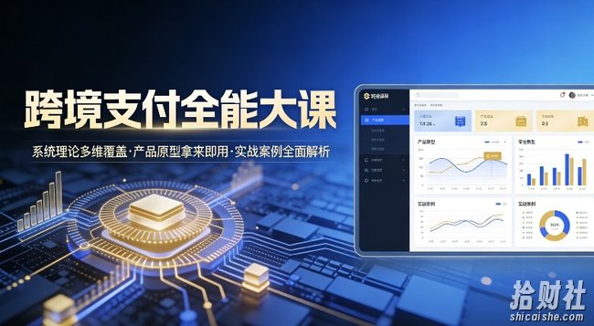 跨境支付全能大课,系统理论多维覆盖,产品原型拿来即用,实战案例全面解析