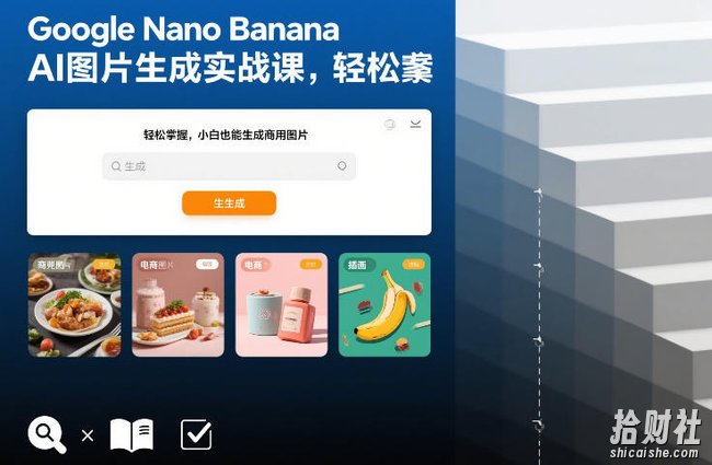 Google Nano Banana AI图片生成实战课,轻松掌握,小白也能生成商用图片