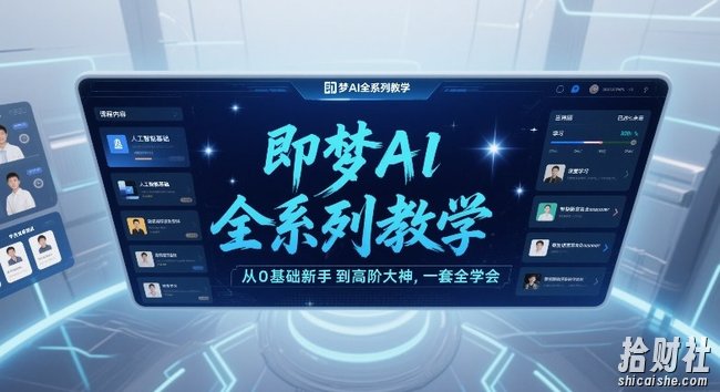即梦AI全系列教学，从0基础新手到高阶大神，一套全学会