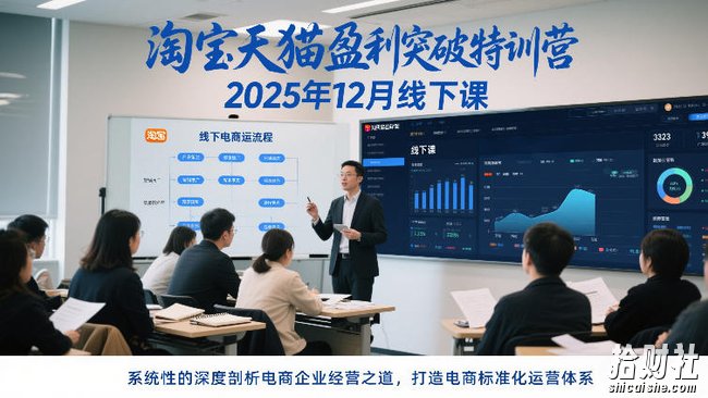 淘宝天猫盈利突破特训营25年12月线下课,系统性的深度剖析电商企业经营之道,打造电商标准化运营体系