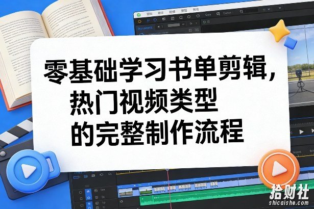 零基础学习书单剪辑，热门视频类型的完整制作流程（更新2026）