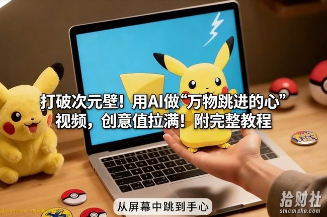 打破次元壁！用AI做【万物跳进手心】视频，创意值拉满！附完整教程