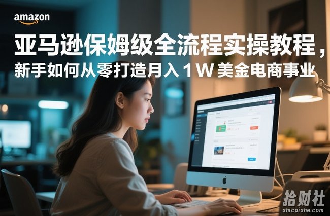 亚马逊保姆级全流程实操教程,新手如何从零打造月入1W美金电商事业