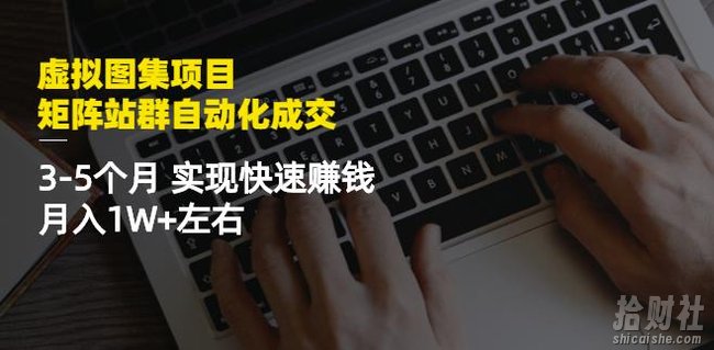虚拟图集项目:矩阵站群自动化成交,3-5个月实现快速賺米月入1W+左右