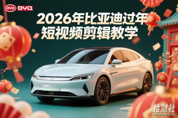比亚迪过年短视频剪辑教学,车企短视频过年剪辑方案