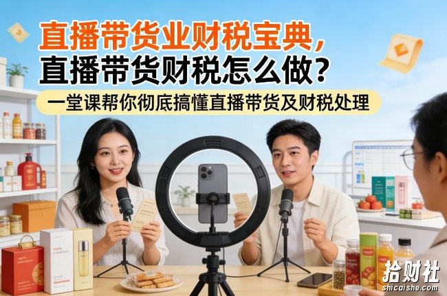 直播带货业财税宝典,直播带货财税怎么做?一堂课帮你彻底搞懂直播带货及财税处理