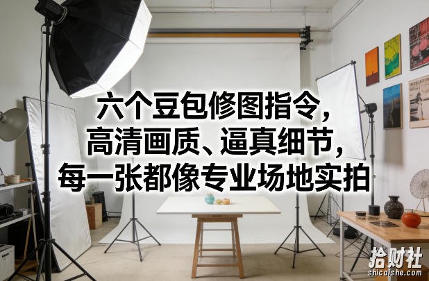 六个豆包修图指令,高清画质、逼真细节,每一张都像专业场地实拍