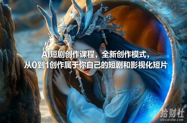 AI短剧创作课程,全新创作模式,从0到1创作属于你自己的短剧和影视化短片