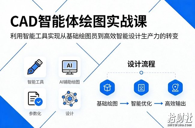 CAD智能体绘图实战课,利用智能工具,实现从基础绘图员到高效智能设计生产力的转变