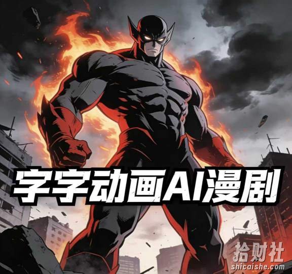 字字动画AI漫剧2026年第1期系统课程,小白看完就能学会实操的漫剧课,单人月收1-3W