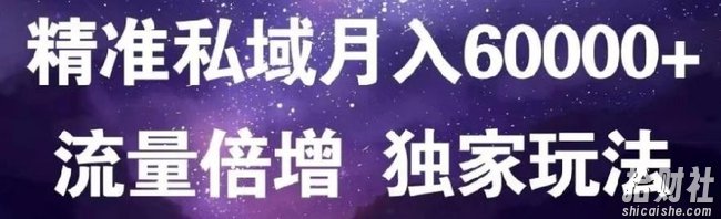 原力网创精准私域月入60000+,流量倍增独家玩法