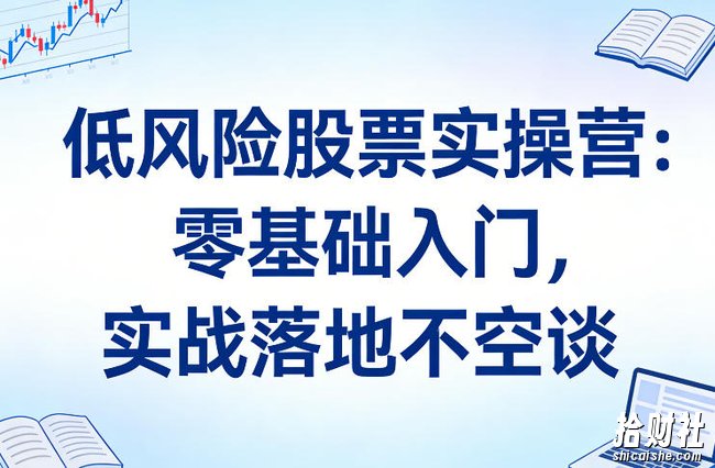 低风险股票实操营:零基础入门,实战落地不空谈