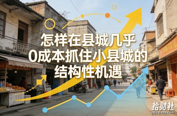 付费文章:怎样在县城几乎0成本抓住小县城的结构性机遇