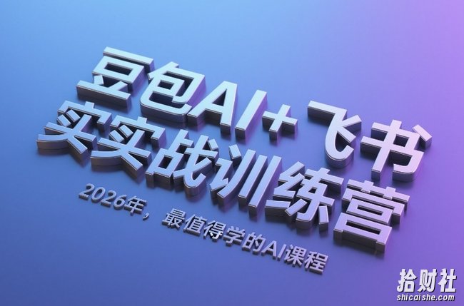豆包AI+飞书实战训练营，2026年，最值得学的AI课程（更新）