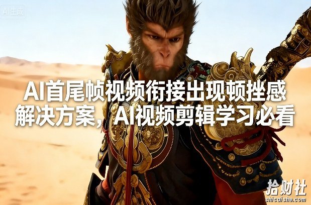 AI首尾帧视频衔接出现顿挫感解决方案，AI视频剪辑学习必看
